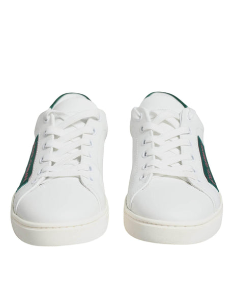 Dolce & Gabbana White London Calf Leather Sneakers Shoes - Hilstor
