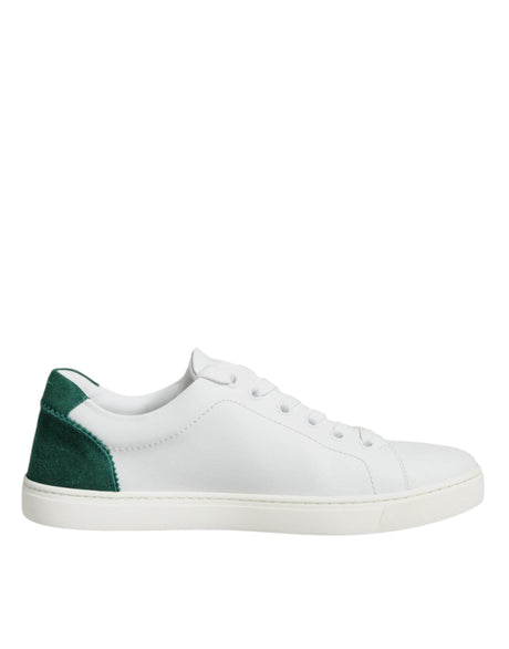 Dolce & Gabbana White London Calf Leather Sneakers Shoes - Hilstor