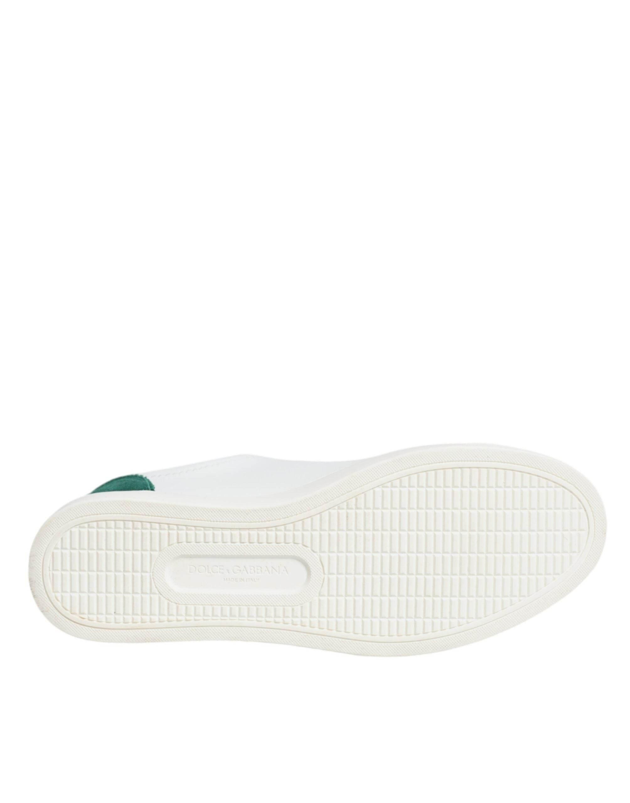 Dolce & Gabbana White London Calf Leather Sneakers Shoes - Hilstor