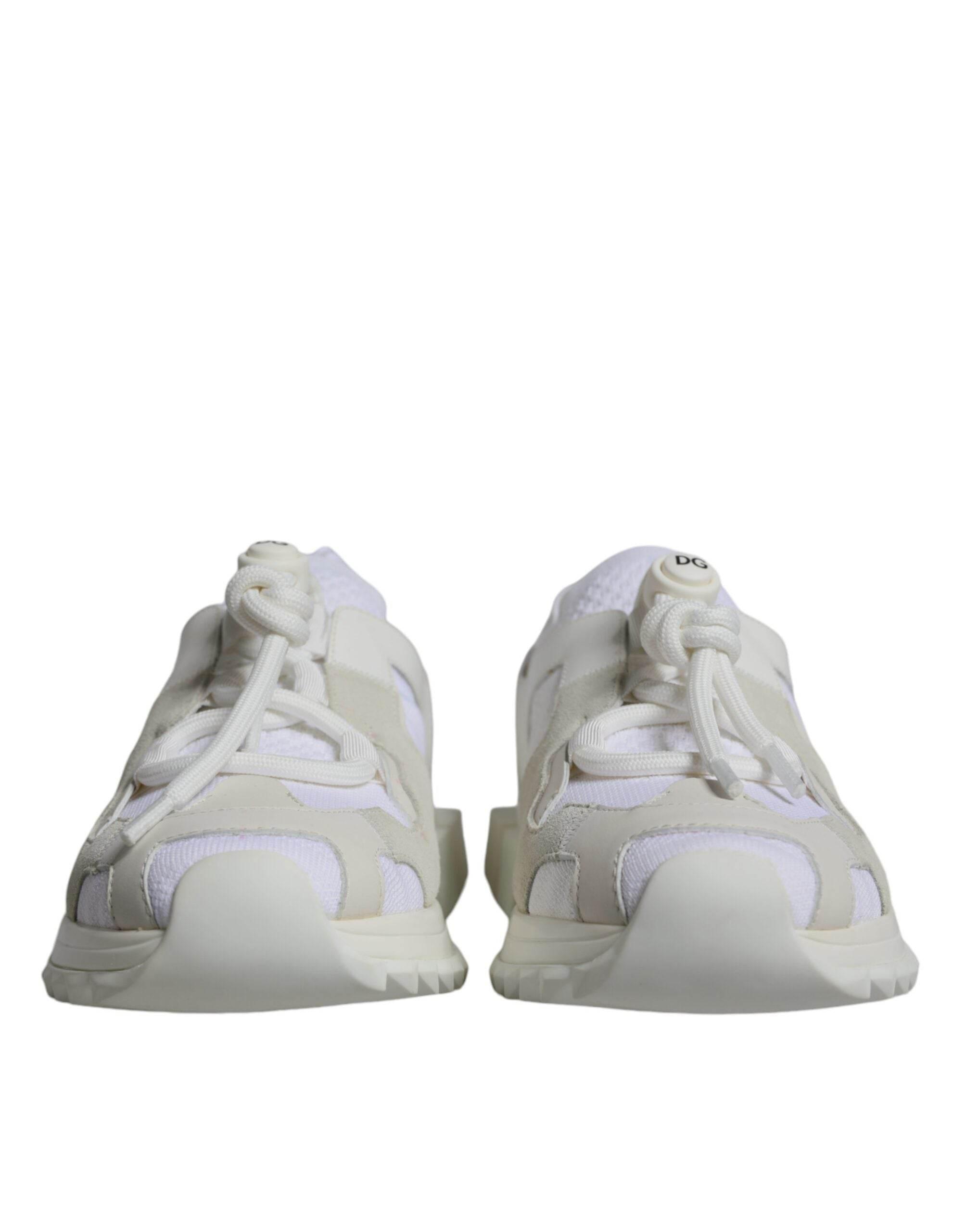 Dolce & Gabbana White Mesh Sorrento Trekking Sneakers Shoes - Hilstor