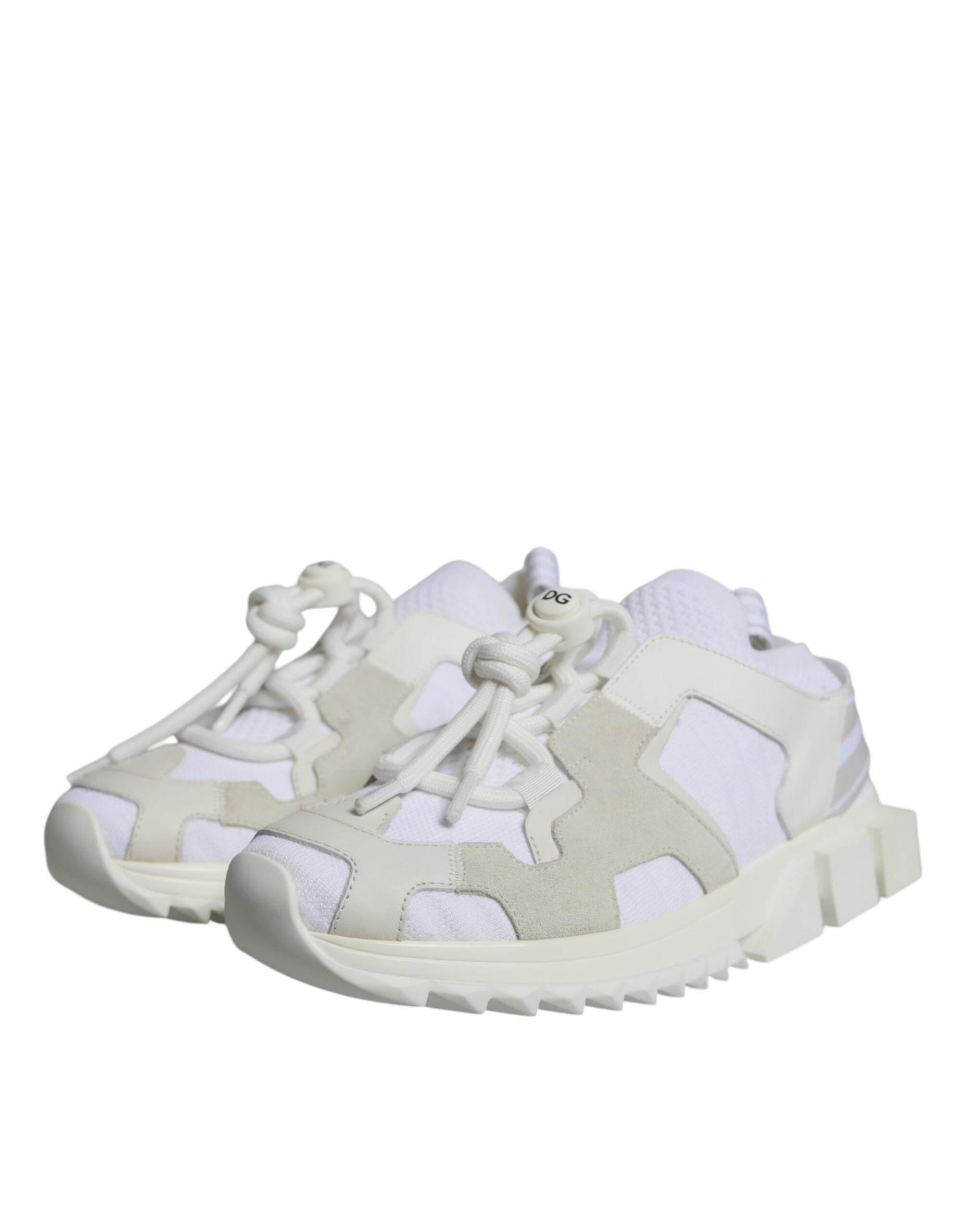 Dolce & Gabbana White Mesh Sorrento Trekking Sneakers Shoes - Hilstor