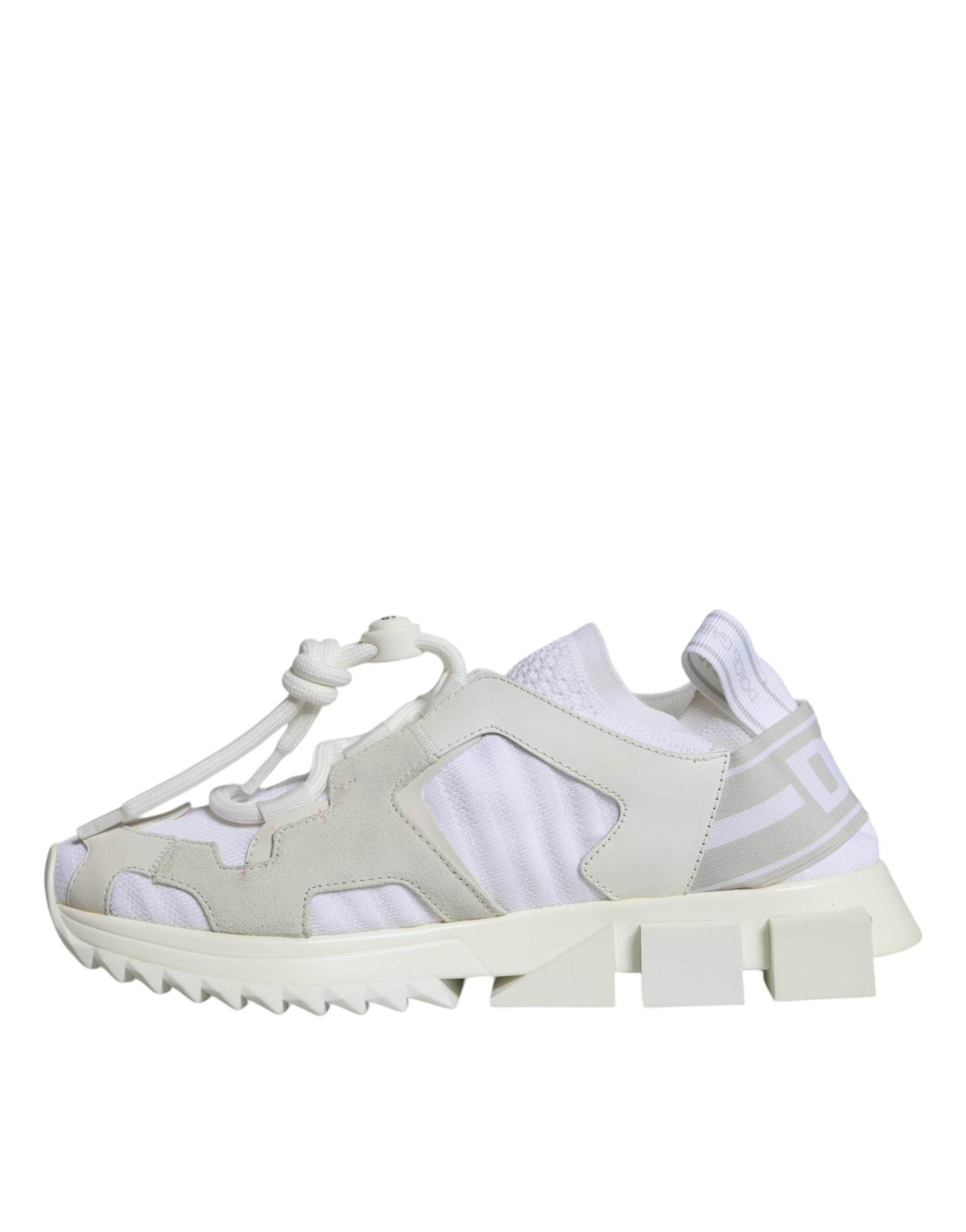 Dolce & Gabbana White Mesh Sorrento Trekking Sneakers Shoes - Hilstor