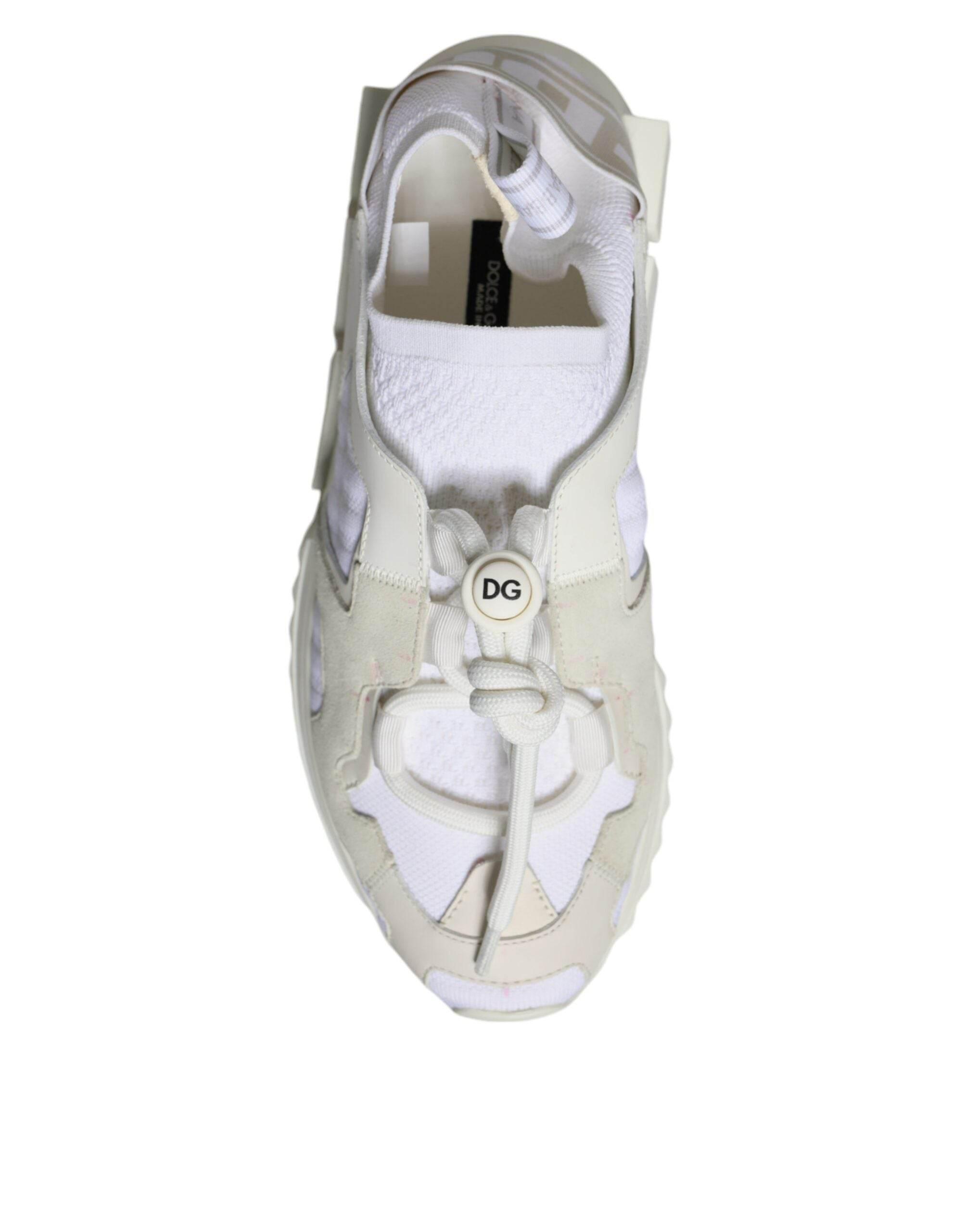 Dolce & Gabbana White Mesh Sorrento Trekking Sneakers Shoes - Hilstor