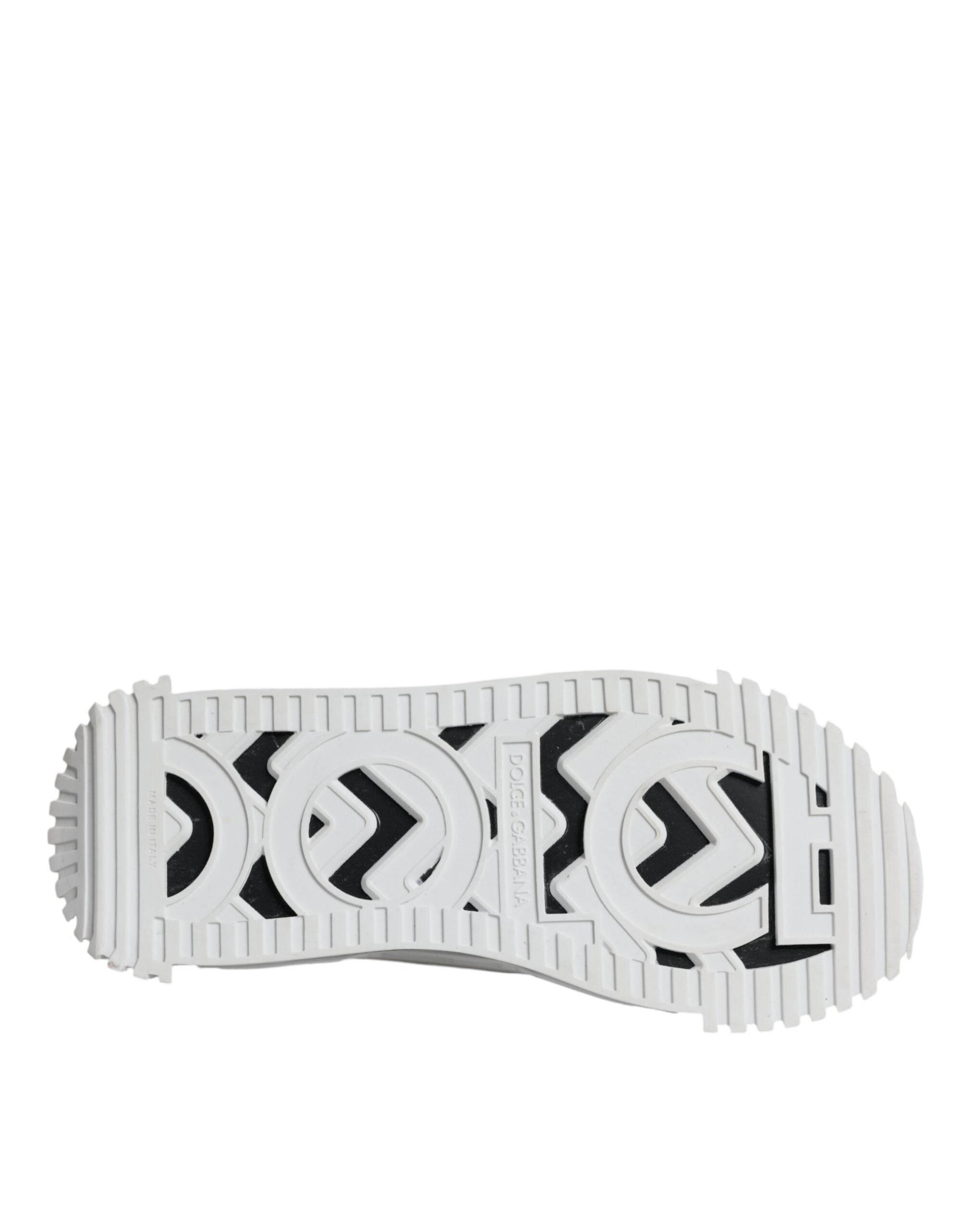 Dolce & Gabbana White Black Low Top NS1 Sneakers Shoes - Hilstor