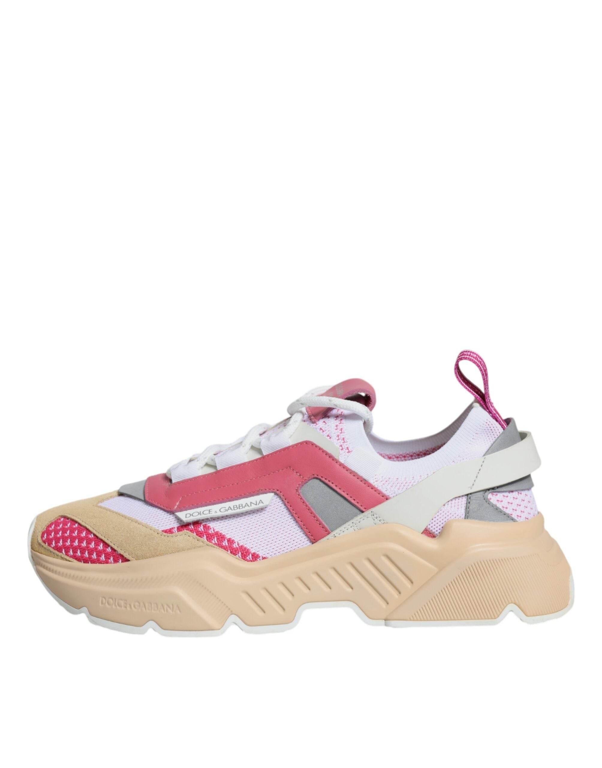 Dolce & Gabbana Multicolor Leather Daymaster Sneakers Shoes - Hilstor