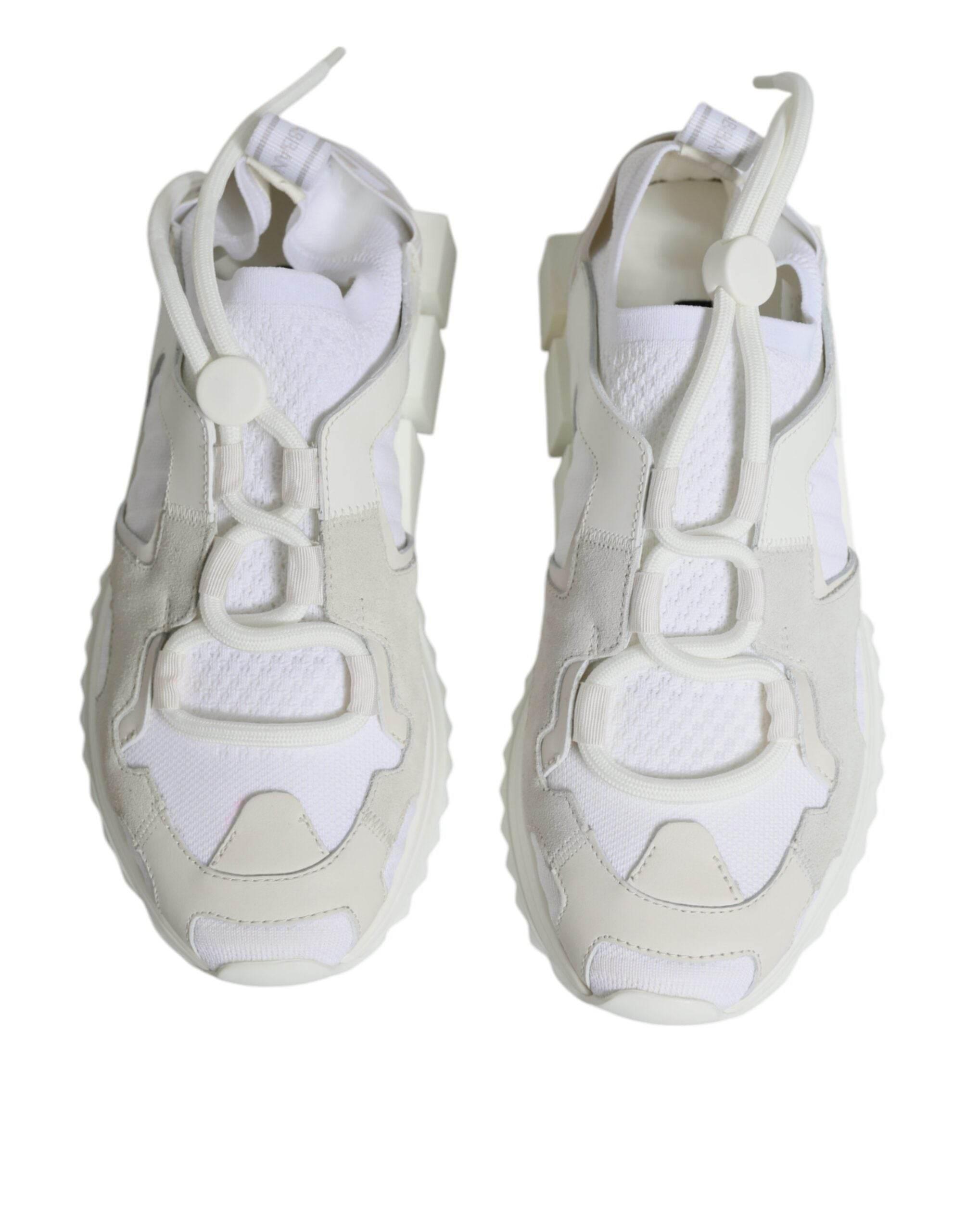 Dolce & Gabbana White Mesh Sorrento Trekking Sneakers Shoes - Hilstor