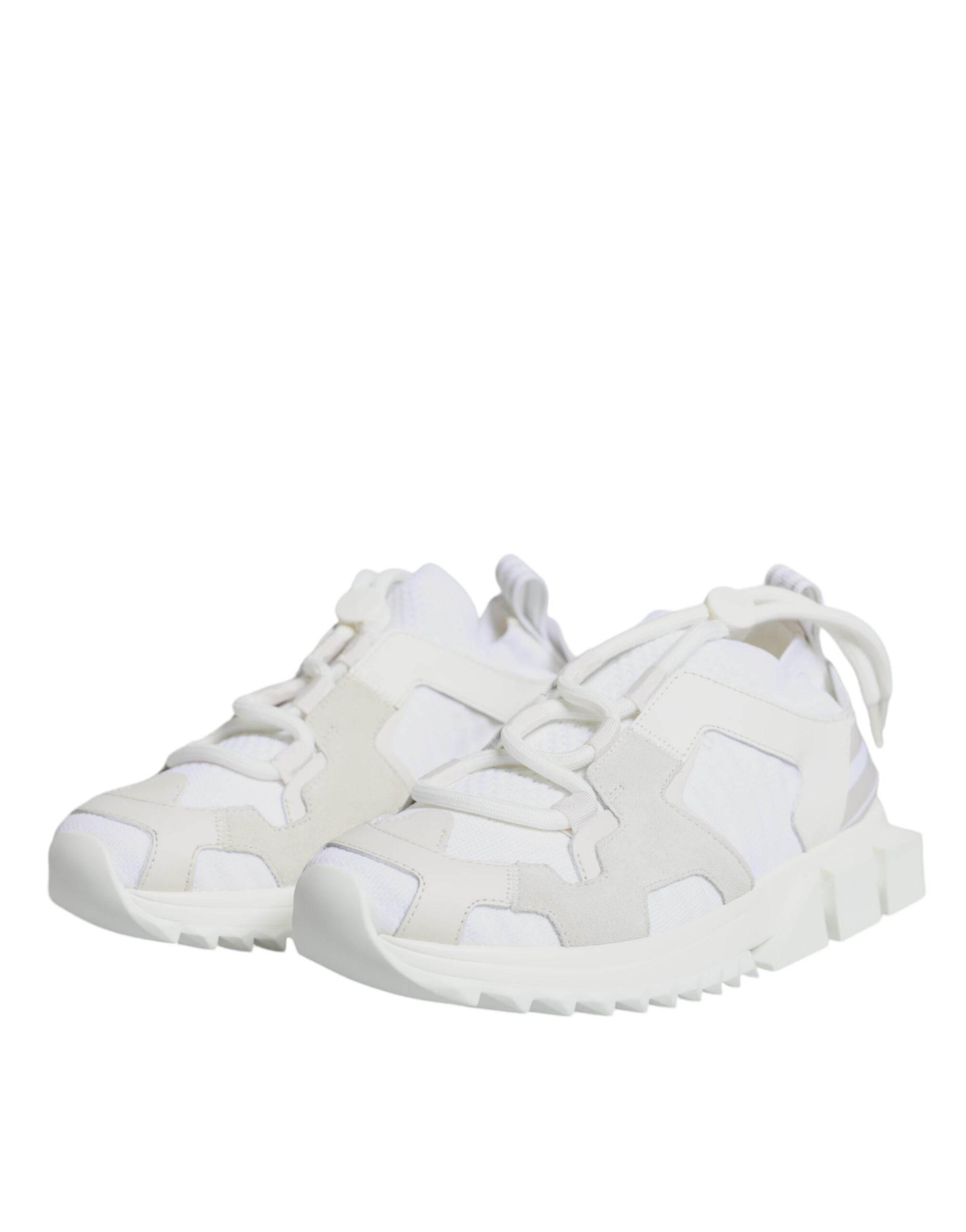 Dolce & Gabbana White Mesh Sorrento Trekking Sneakers Shoes - Hilstor