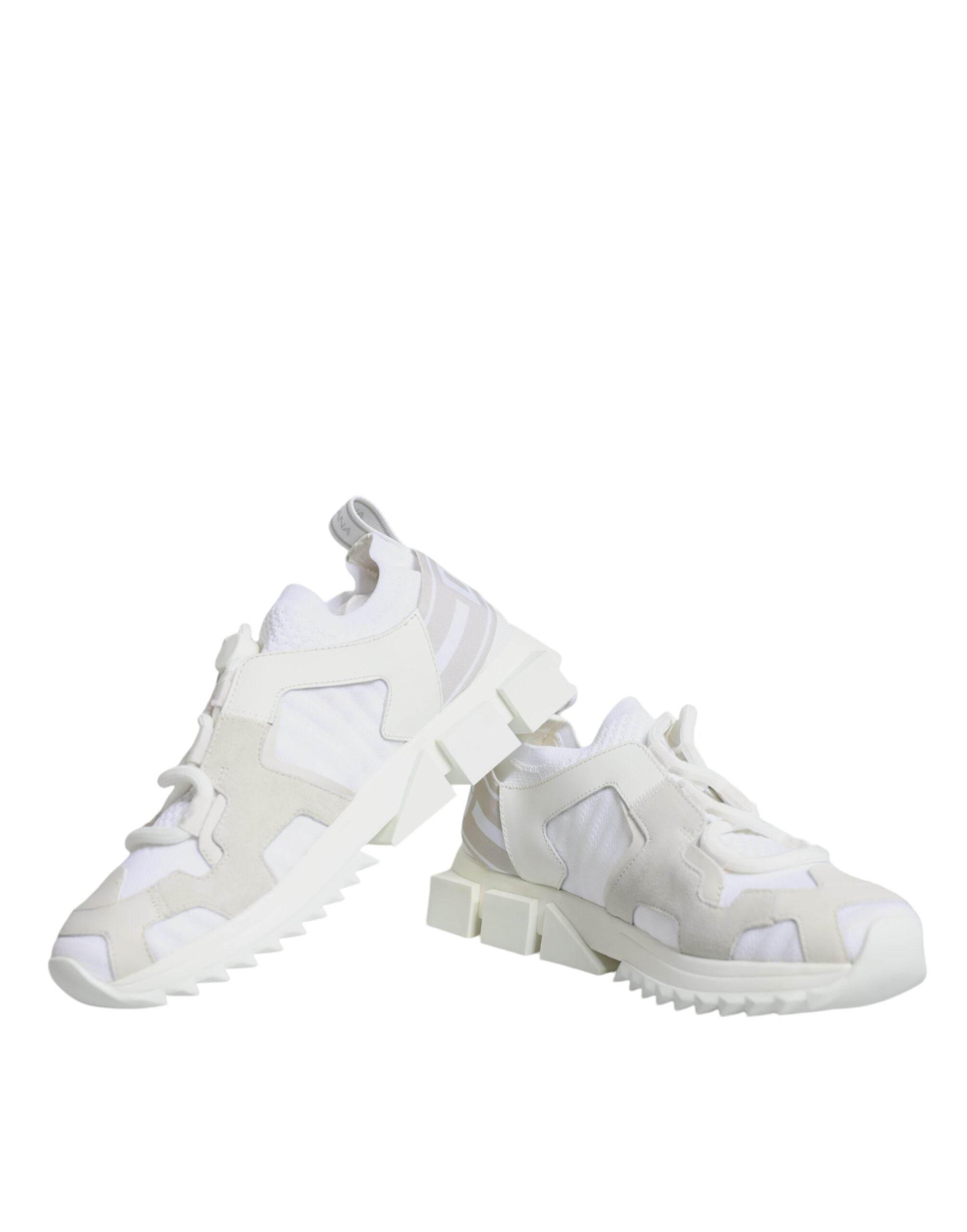 Dolce & Gabbana White Mesh Sorrento Trekking Sneakers Shoes - Hilstor