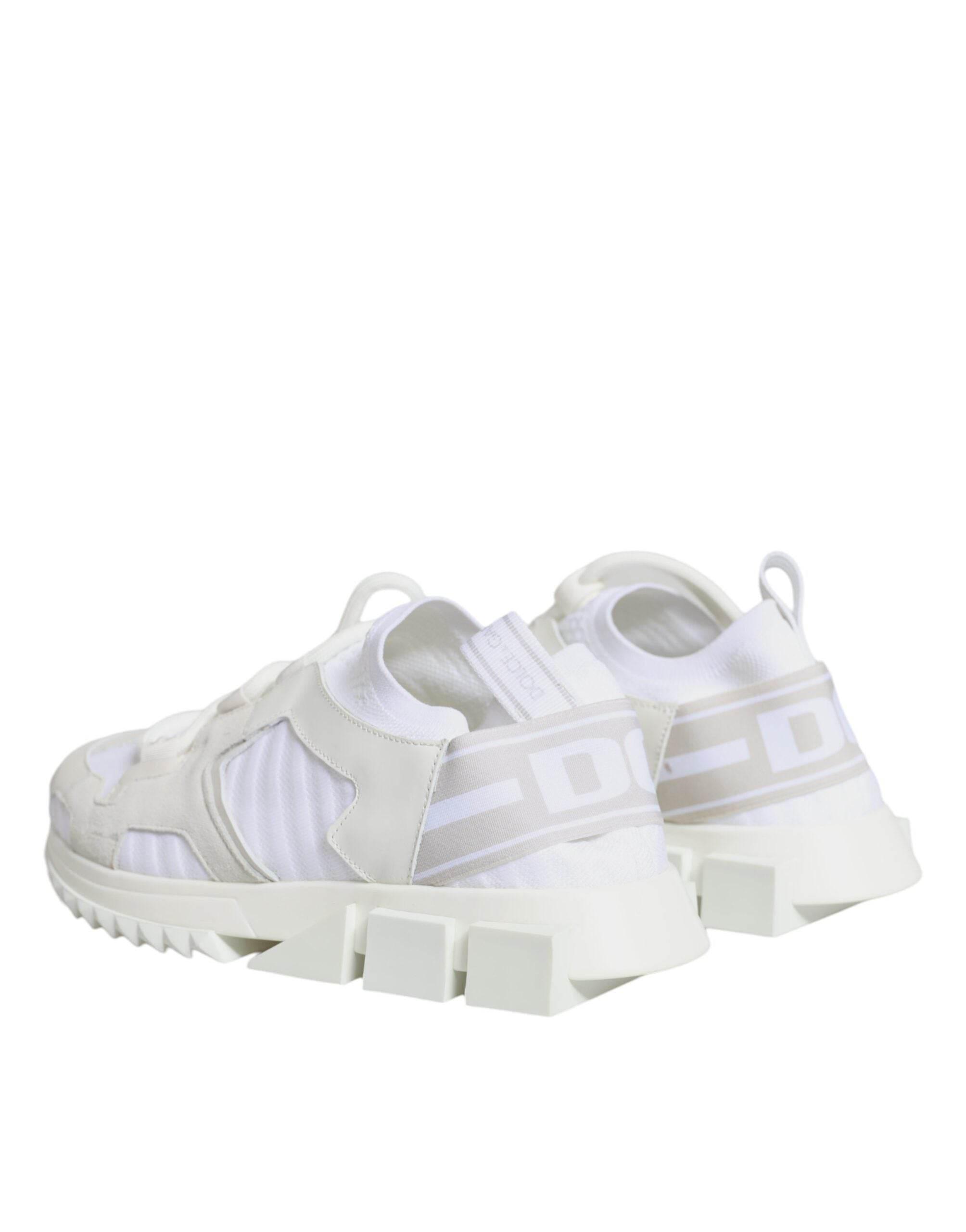 Dolce & Gabbana White Mesh Sorrento Trekking Sneakers Shoes - Hilstor