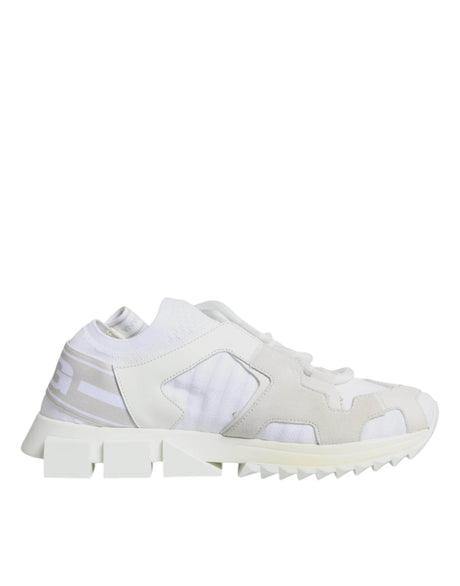 Dolce & Gabbana White Mesh Sorrento Trekking Sneakers Shoes - Hilstor