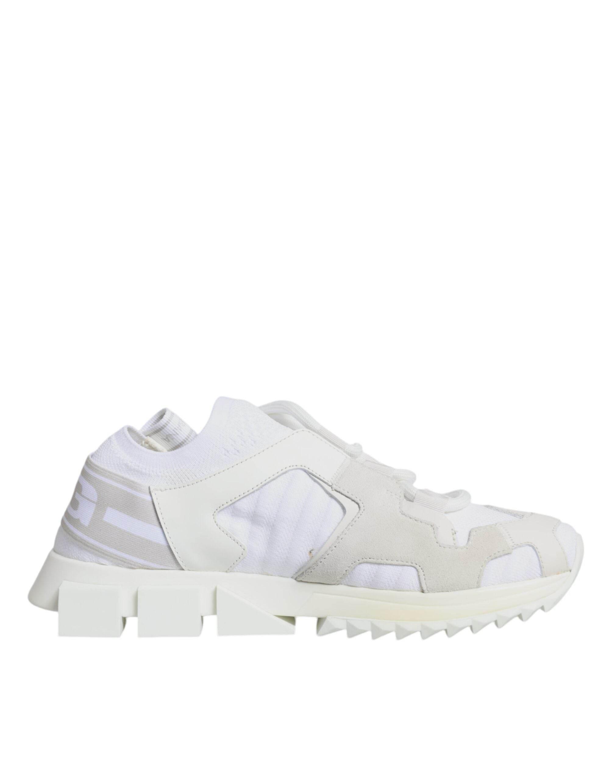 Dolce & Gabbana White Mesh Sorrento Trekking Sneakers Shoes - Hilstor