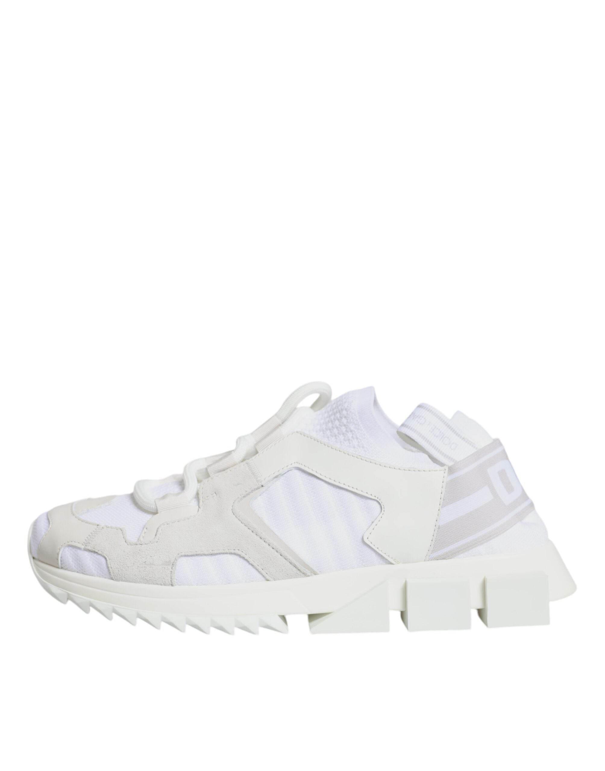 Dolce & Gabbana White Mesh Sorrento Trekking Sneakers Shoes - Hilstor