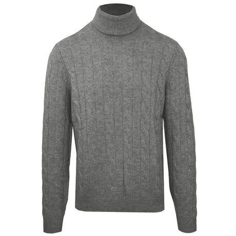 Malo Gray Wool Men's Turtleneck Sweater - Hilstor