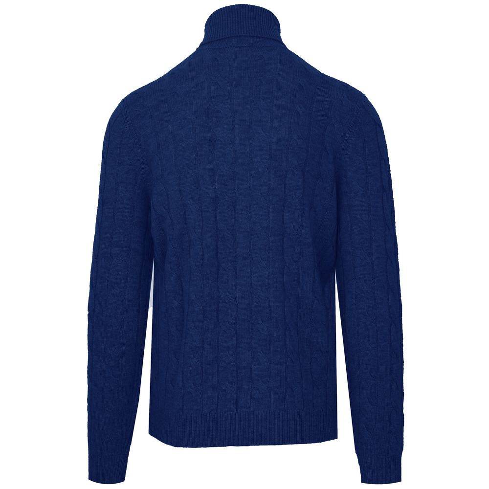 Malo Blue Wool Men Sweater Turtleneck - Hilstor