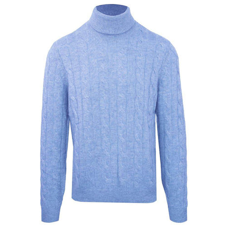Malo Light Blue Wool Men Sweater - Hilstor