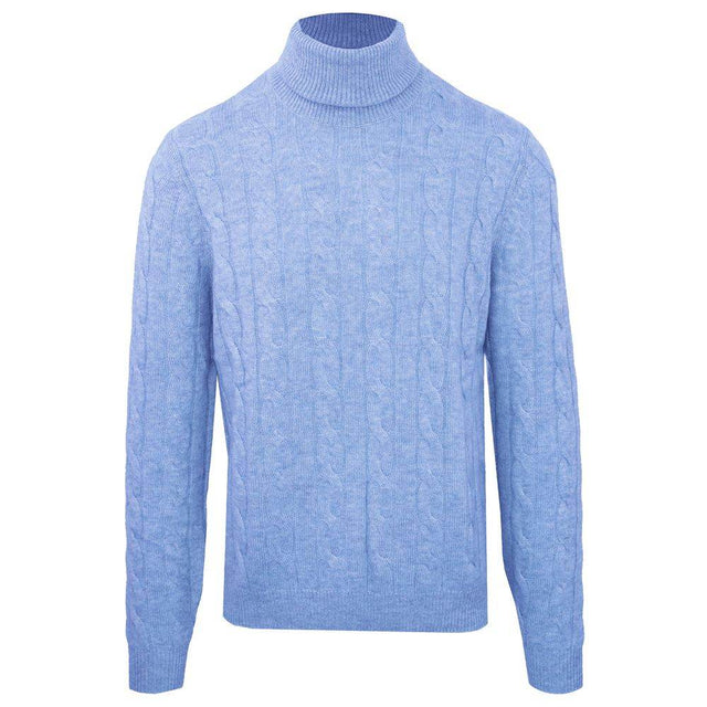 Malo Light Blue Wool Men Sweater - Hilstor