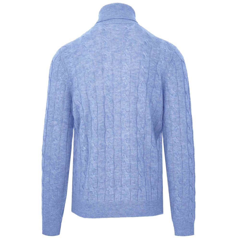 Malo Light Blue Wool Men Sweater - Hilstor