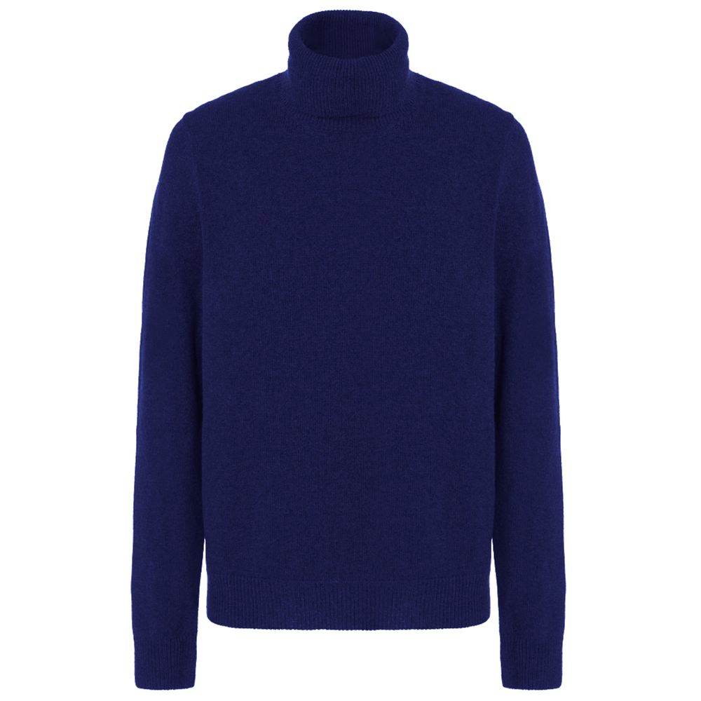 Malo Blue Wool Men's Turtleneck Sweater - Hilstor