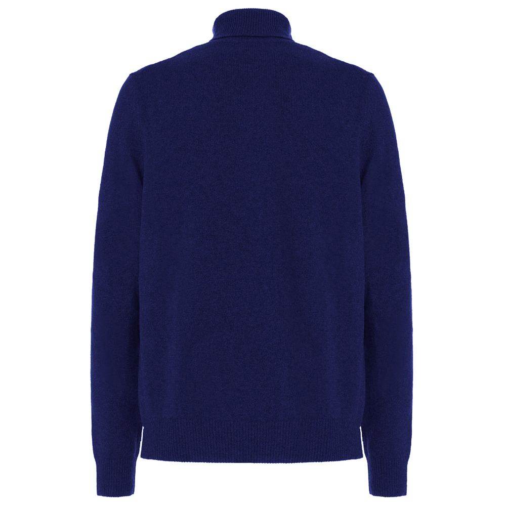 Malo Blue Wool Men's Turtleneck Sweater - Hilstor