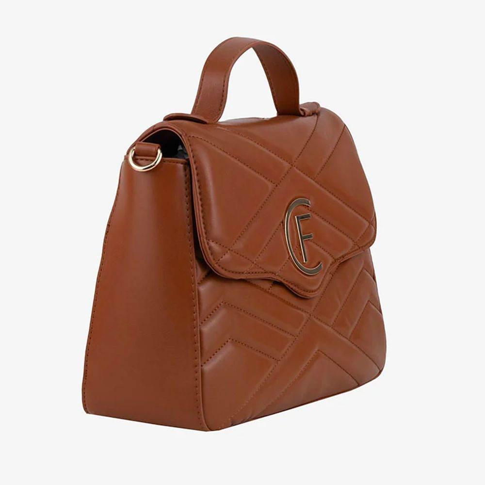 CRISTINAEFFE Brown Artificial Leather Women Crossbody Bag - Hilstor