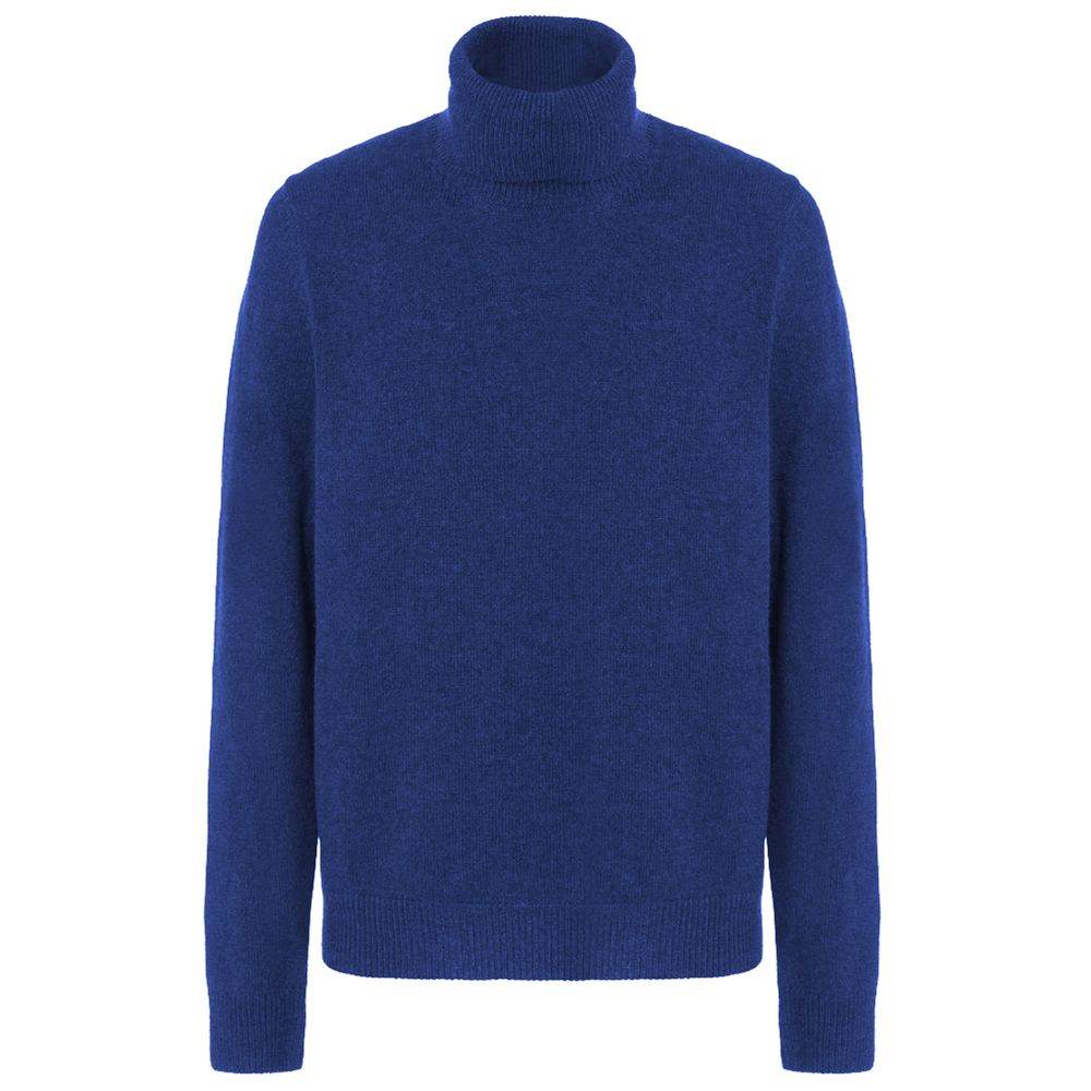 Malo Blue Wool Men's Turtleneck Sweater - Hilstor