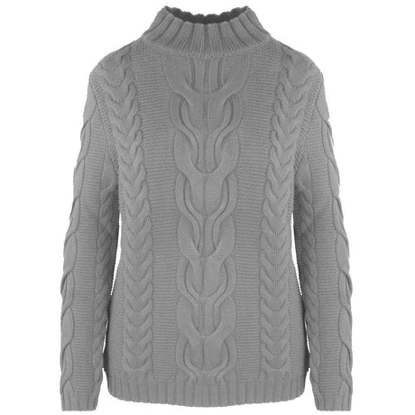 Malo Gray Wool Women's Turtleneck Sweater - Hilstor