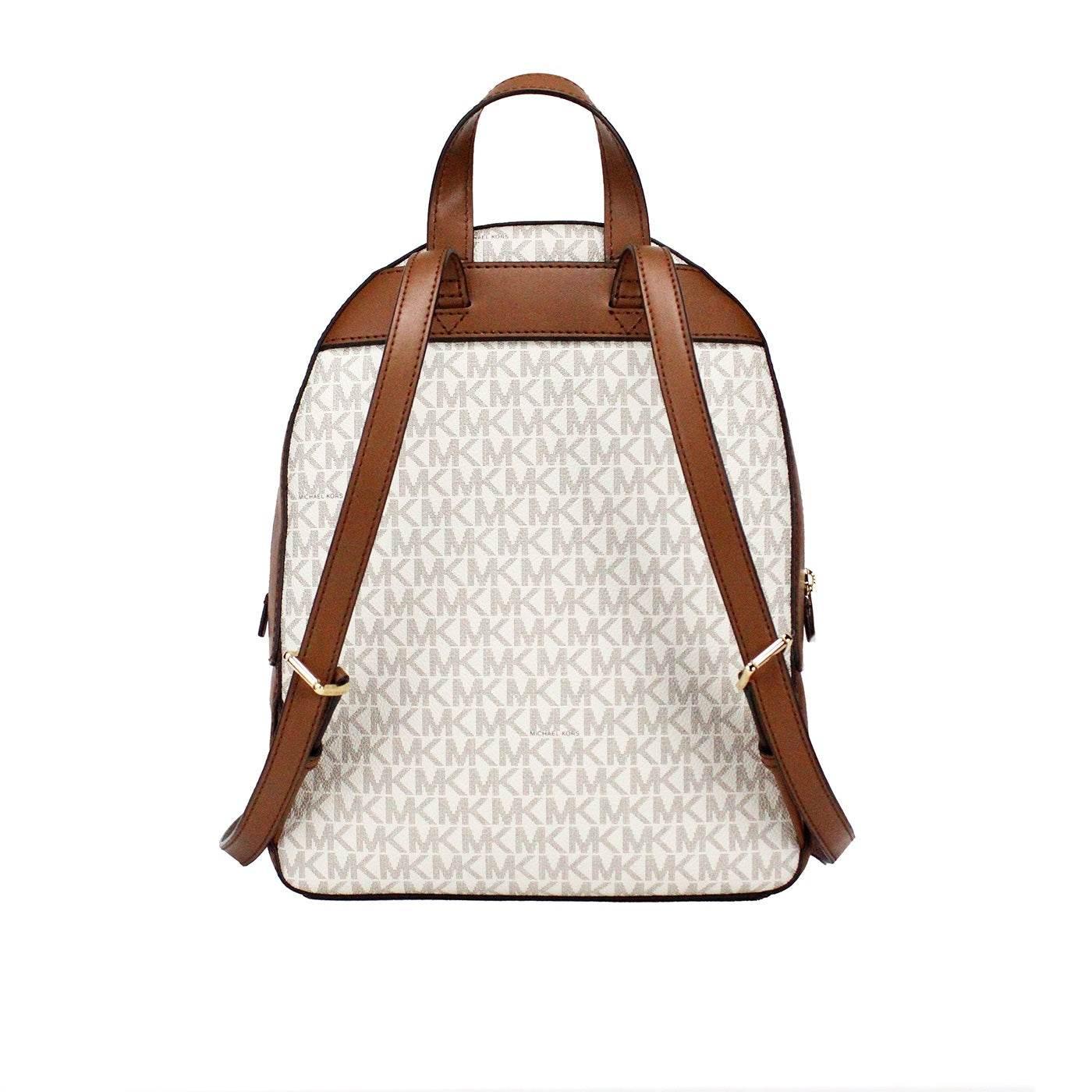 Michael Kors Jaycee Medium Vanilla Signature Backpack - Hilstor