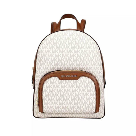 Michael Kors Jaycee Medium Vanilla Signature Backpack - Hilstor