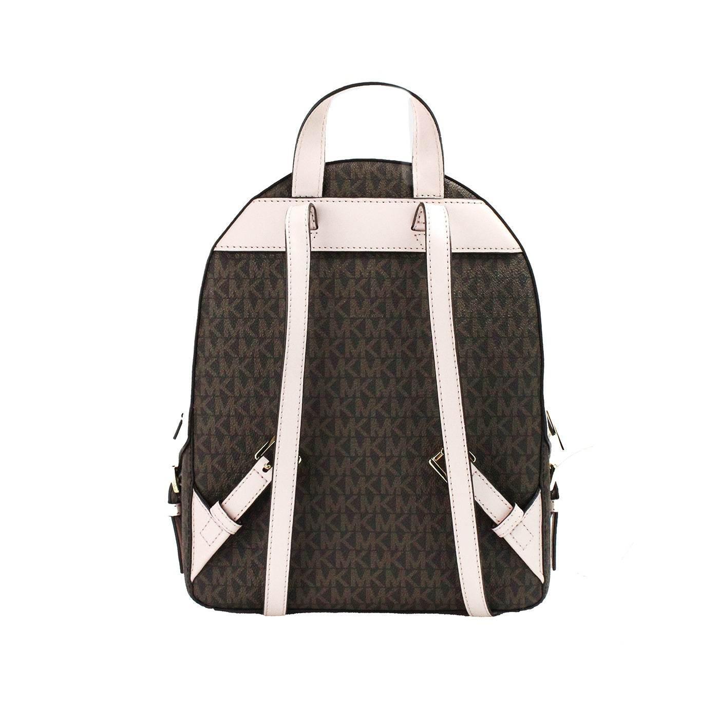 Michael Kors Jaycee Medium Brown Powder Blush PVC Backpack - Hilstor