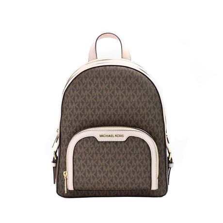Michael Kors Jaycee Medium Brown Powder Blush PVC Backpack - Hilstor