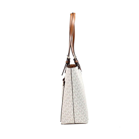 Michael Kors Jet Set Medium Vanilla Double Pocket Tote Bag - Hilstor
