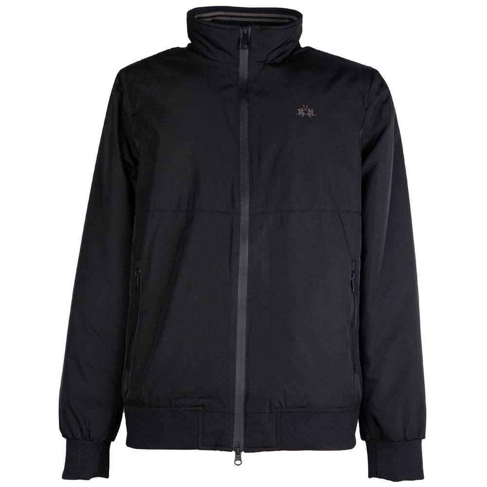 La Martina Black Polyester Men's Jacket - Hilstor