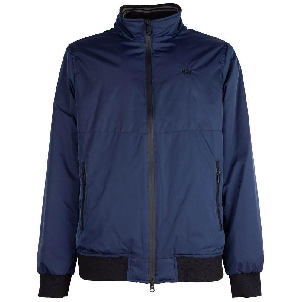 La Martina Blue Polyester Men Jacket - Hilstor