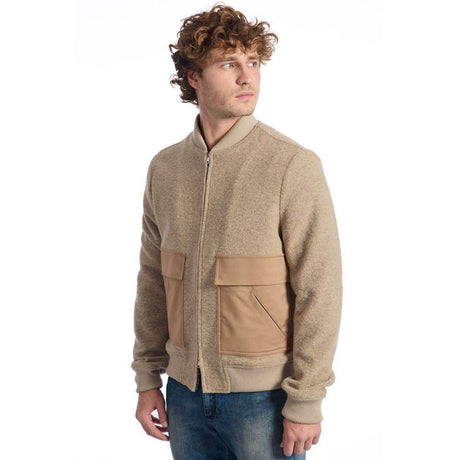 Roberto Pepe Luxury Beige Wool Men Jacket - Hilstor