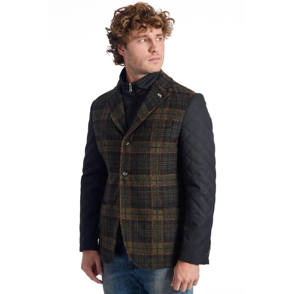 Roberto Pepe Luxury Brown Wool Men Jacket - Hilstor