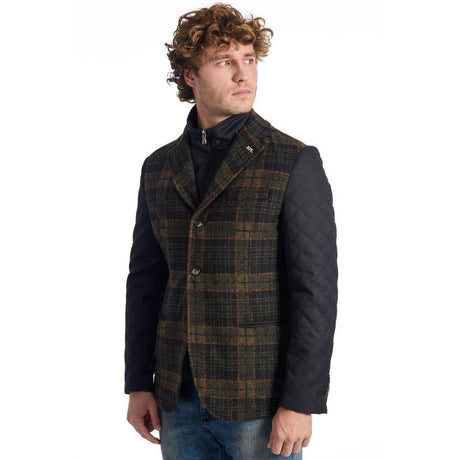 Roberto Pepe Luxury Brown Wool Men Jacket - Hilstor