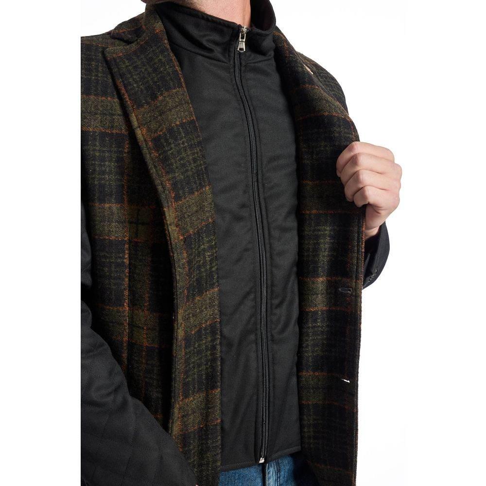 Roberto Pepe Luxury Brown Wool Men Jacket - Hilstor