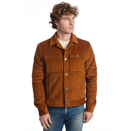 Roberto Pepe Luxury Brown Cotton Men Jacket - Hilstor