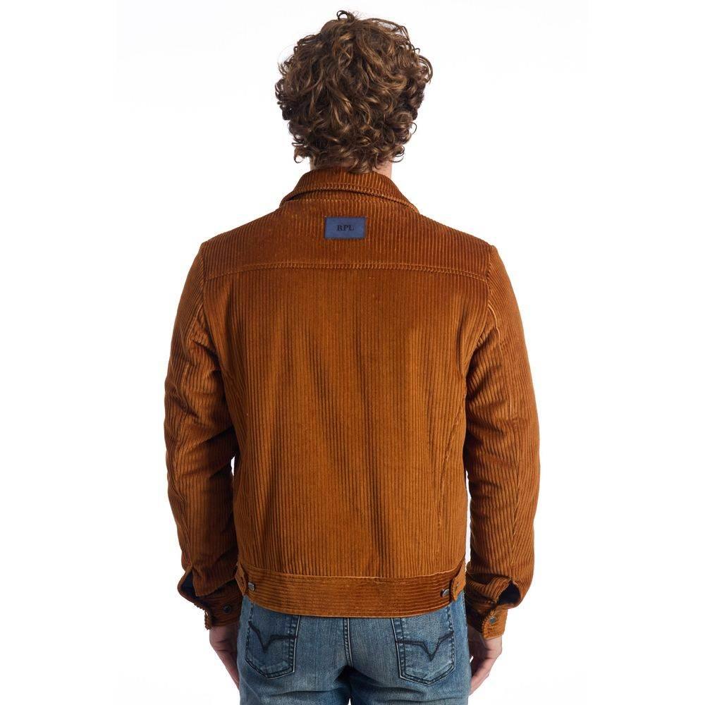 Roberto Pepe Luxury Brown Cotton Men Jacket - Hilstor