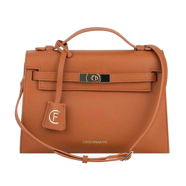CRISTINAEFFE Brown Artificial Leather Women Crossbody Bag - Hilstor