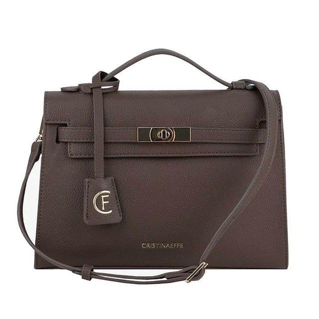 CRISTINAEFFE Gray Artificial Leather Women Crossbody Bag - Hilstor