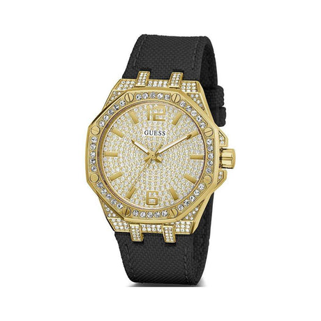 Guess Black Fabric Watch - Hilstor