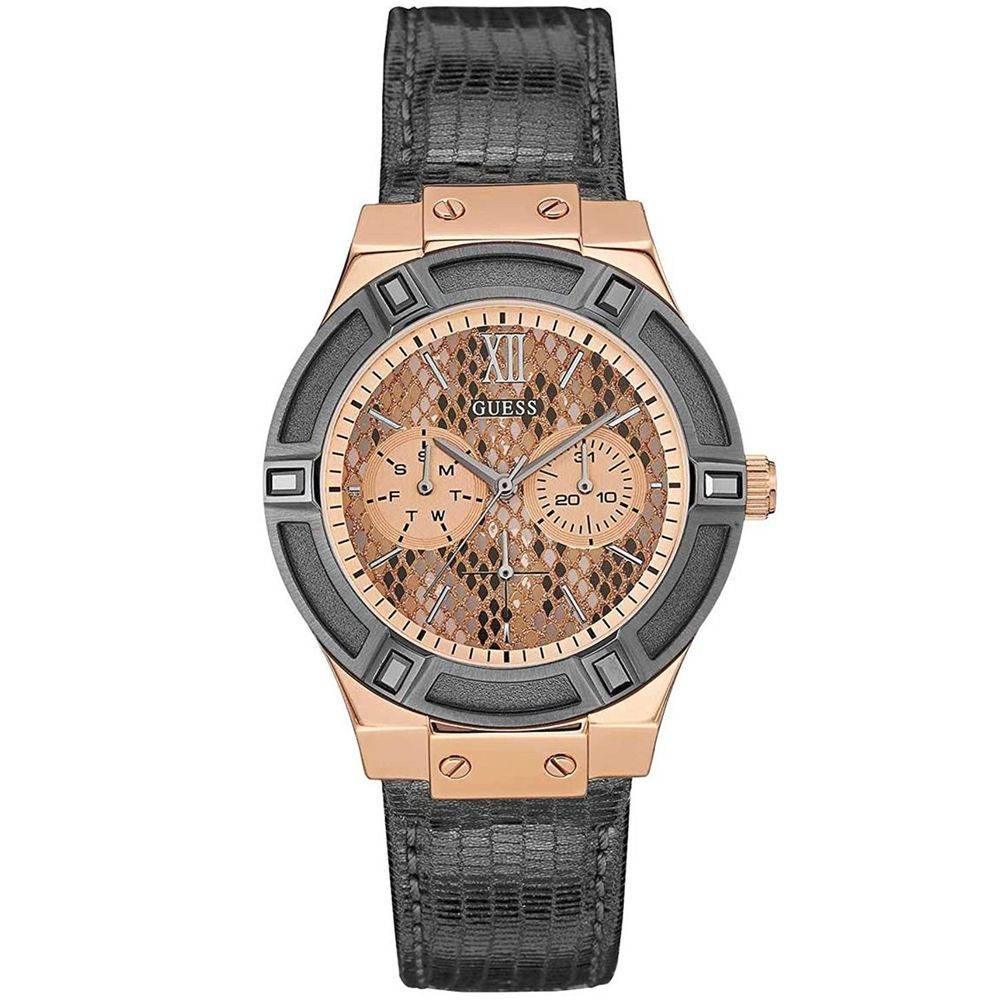 Guess Gray Leather Watch - Hilstor