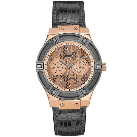 Guess Gray Leather Watch - Hilstor