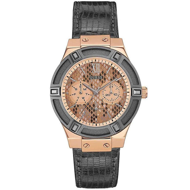 Guess Gray Leather Watch - Hilstor