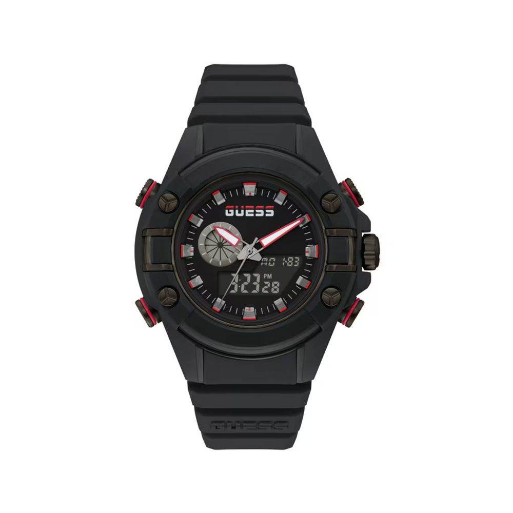 Guess Black Resin Watch - Hilstor