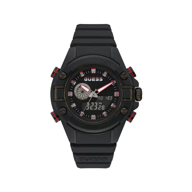 Guess Black Resin Watch - Hilstor