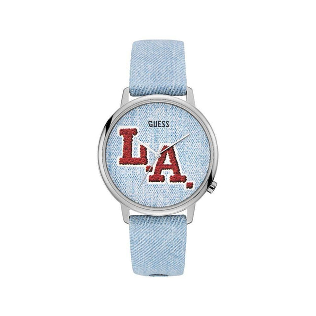 Guess Blue Leather Watch - Hilstor