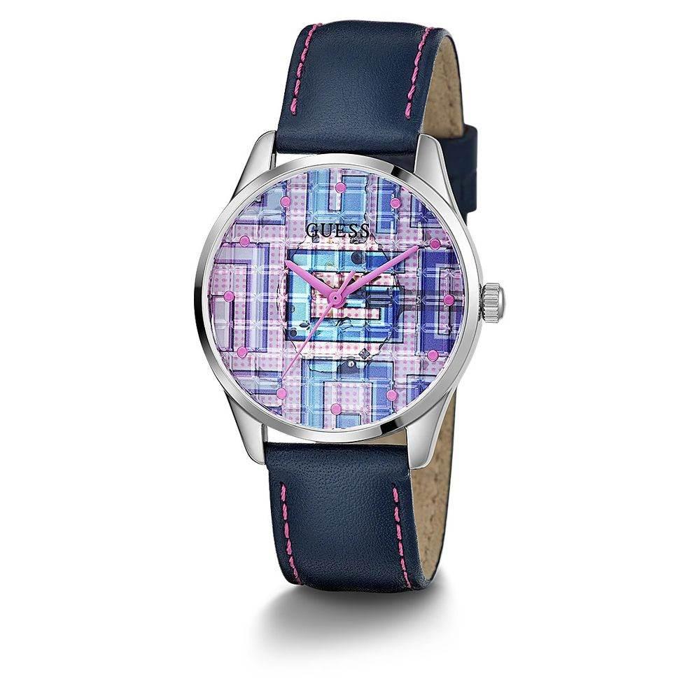 Guess Blue Leather Watch - Hilstor