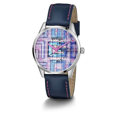 Guess Blue Leather Watch - Hilstor